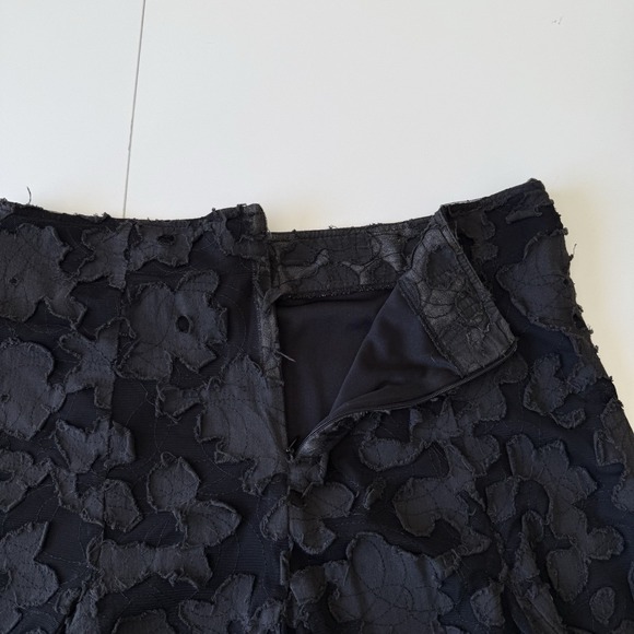 Tracy Evans Limited Women's Black Embroidered Y2K Midi Skirt Ruffle Size 7 - Picture 9 of 9